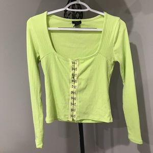 slime green top
